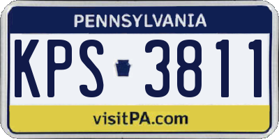 PA license plate KPS3811
