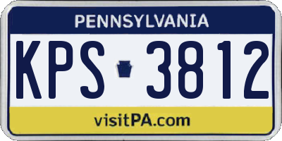 PA license plate KPS3812