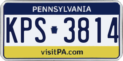 PA license plate KPS3814