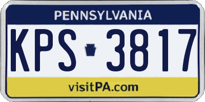PA license plate KPS3817