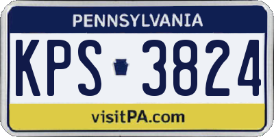 PA license plate KPS3824