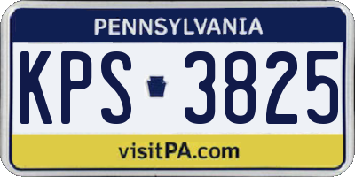 PA license plate KPS3825