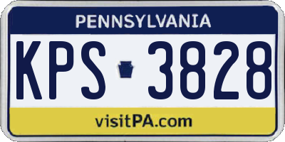 PA license plate KPS3828