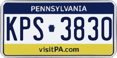 PA license plate KPS3830