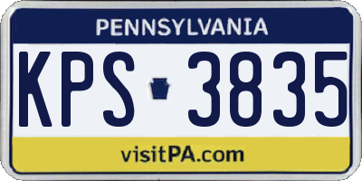 PA license plate KPS3835