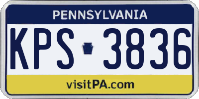 PA license plate KPS3836