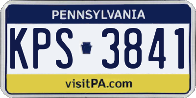 PA license plate KPS3841