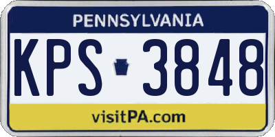 PA license plate KPS3848