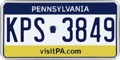 PA license plate KPS3849