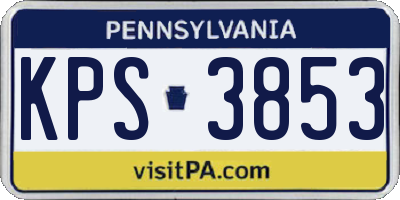 PA license plate KPS3853