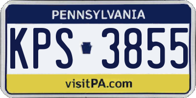 PA license plate KPS3855