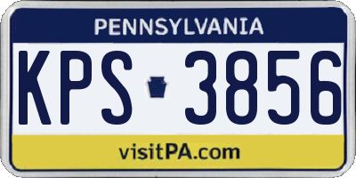 PA license plate KPS3856