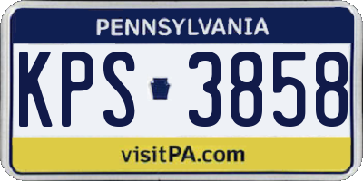PA license plate KPS3858