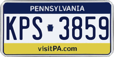 PA license plate KPS3859