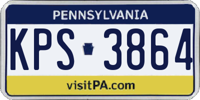 PA license plate KPS3864