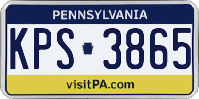 PA license plate KPS3865