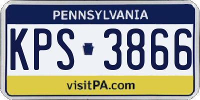 PA license plate KPS3866