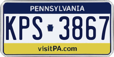 PA license plate KPS3867