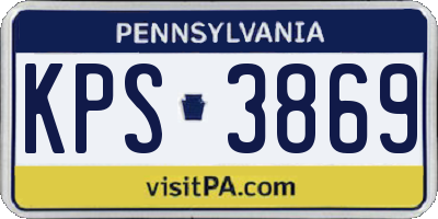 PA license plate KPS3869