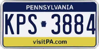 PA license plate KPS3884