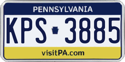 PA license plate KPS3885