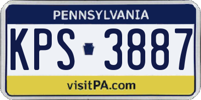 PA license plate KPS3887