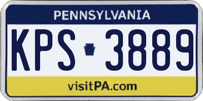 PA license plate KPS3889