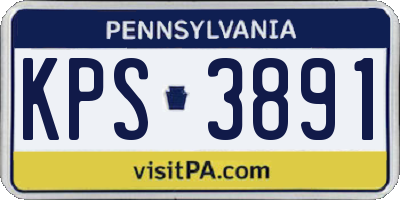 PA license plate KPS3891