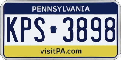 PA license plate KPS3898