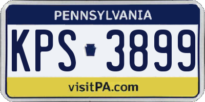 PA license plate KPS3899