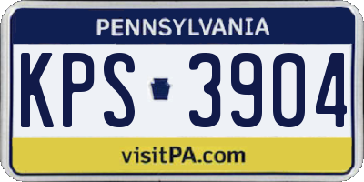 PA license plate KPS3904