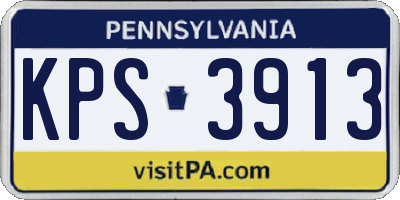 PA license plate KPS3913