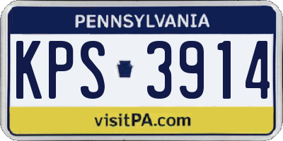 PA license plate KPS3914
