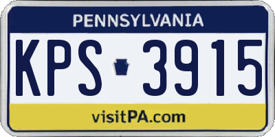 PA license plate KPS3915