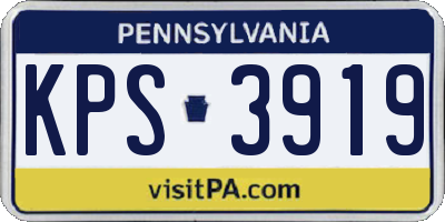 PA license plate KPS3919