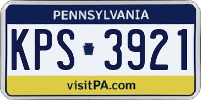 PA license plate KPS3921