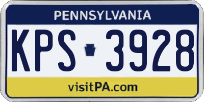 PA license plate KPS3928