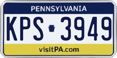 PA license plate KPS3949
