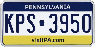 PA license plate KPS3950