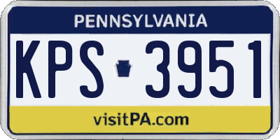 PA license plate KPS3951
