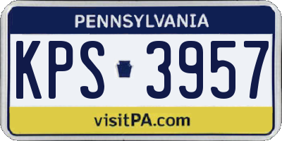 PA license plate KPS3957