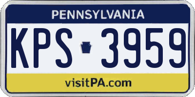PA license plate KPS3959