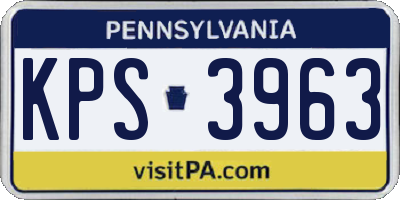 PA license plate KPS3963