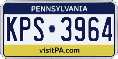 PA license plate KPS3964