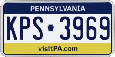 PA license plate KPS3969