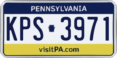 PA license plate KPS3971