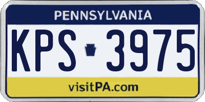 PA license plate KPS3975