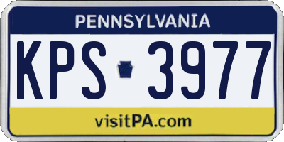 PA license plate KPS3977