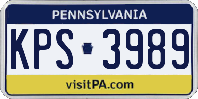 PA license plate KPS3989