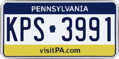 PA license plate KPS3991
